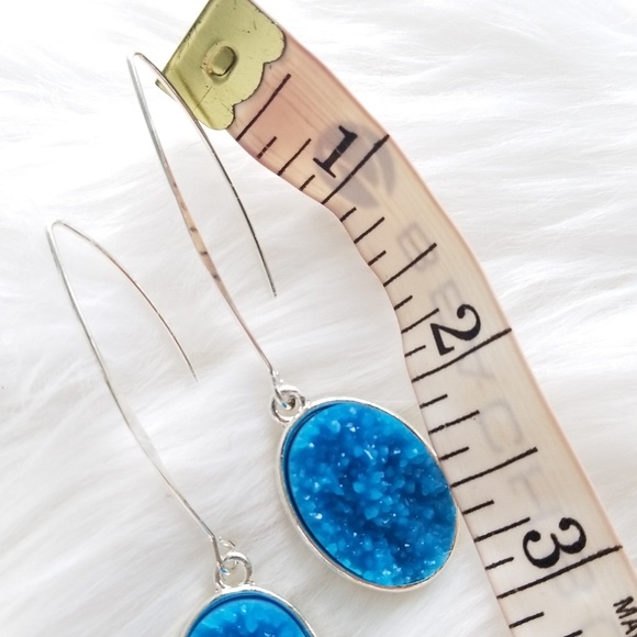 Druzy Drop Earrings - Picture 3 of 3